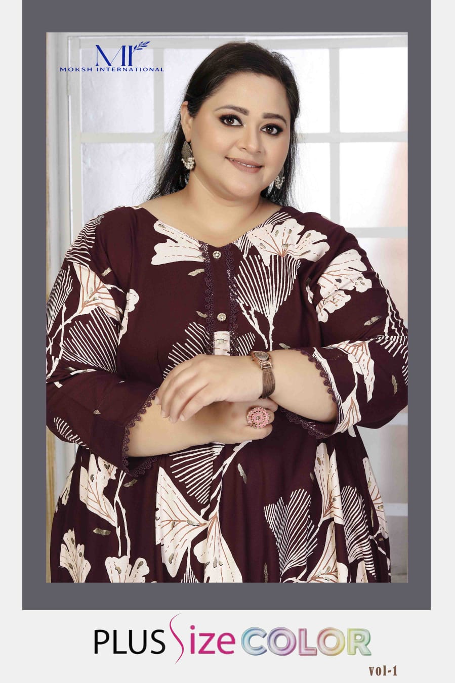 Moksh Plus Size Color Vol 1 Rayon Printed Plus Size Kurti Collection
