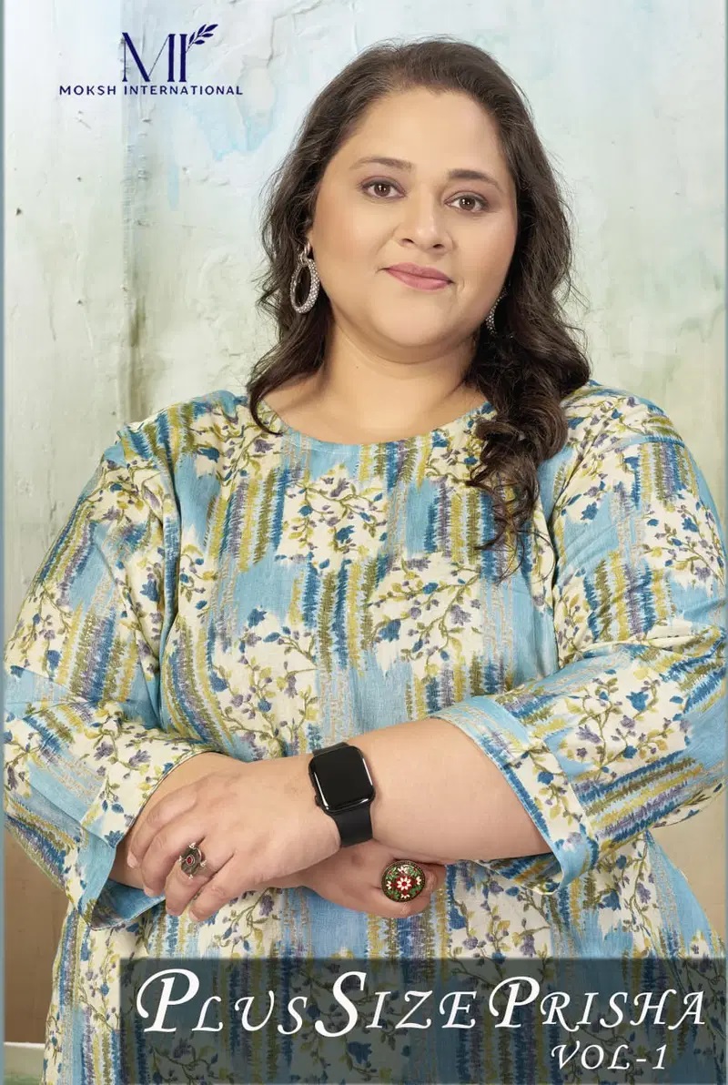 Moksh Plus Size Prisha Vol 1 Printed Plus Size Kurti With Bottom
