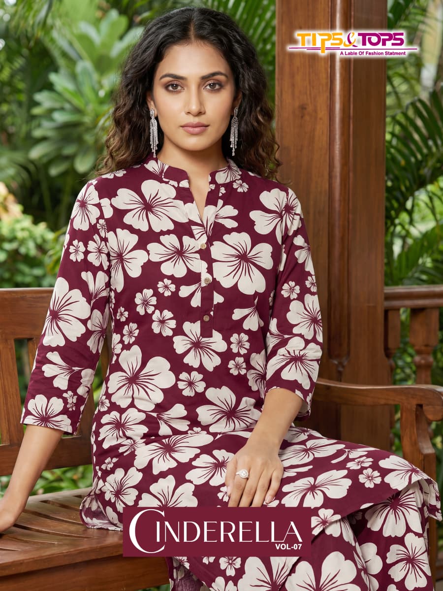 Tips And Tops Cinderella Vol 7 Printed Kurti With Bottom