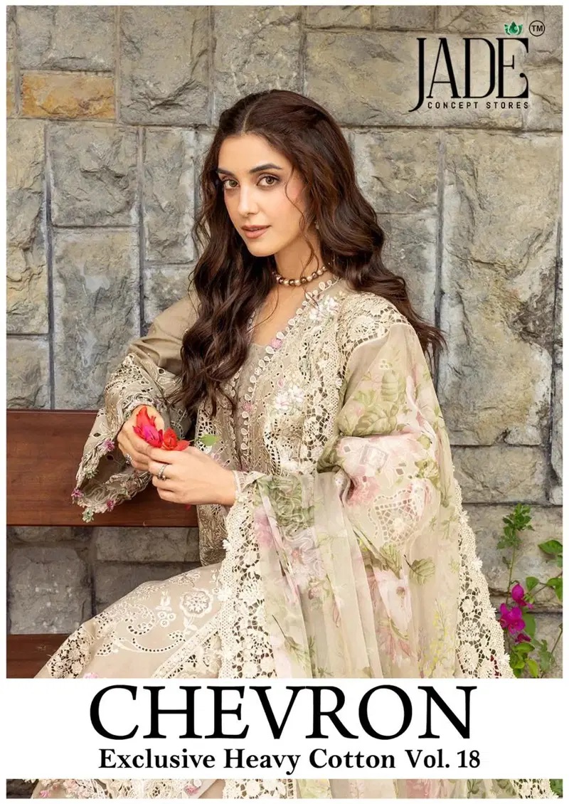 Jade Chevron Vol 18 Cotton Readymade Pakistani Suits