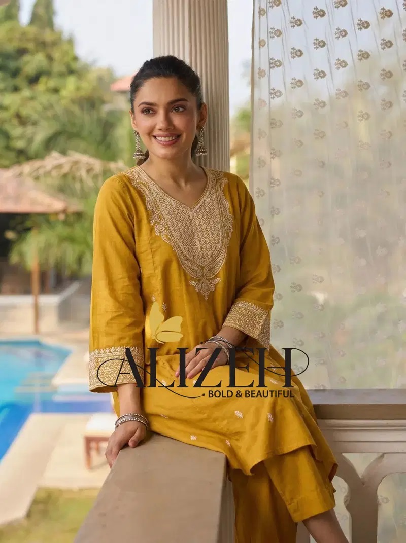 Alizeh 7099 To 7101 Designer Kurta Set With Dupatta