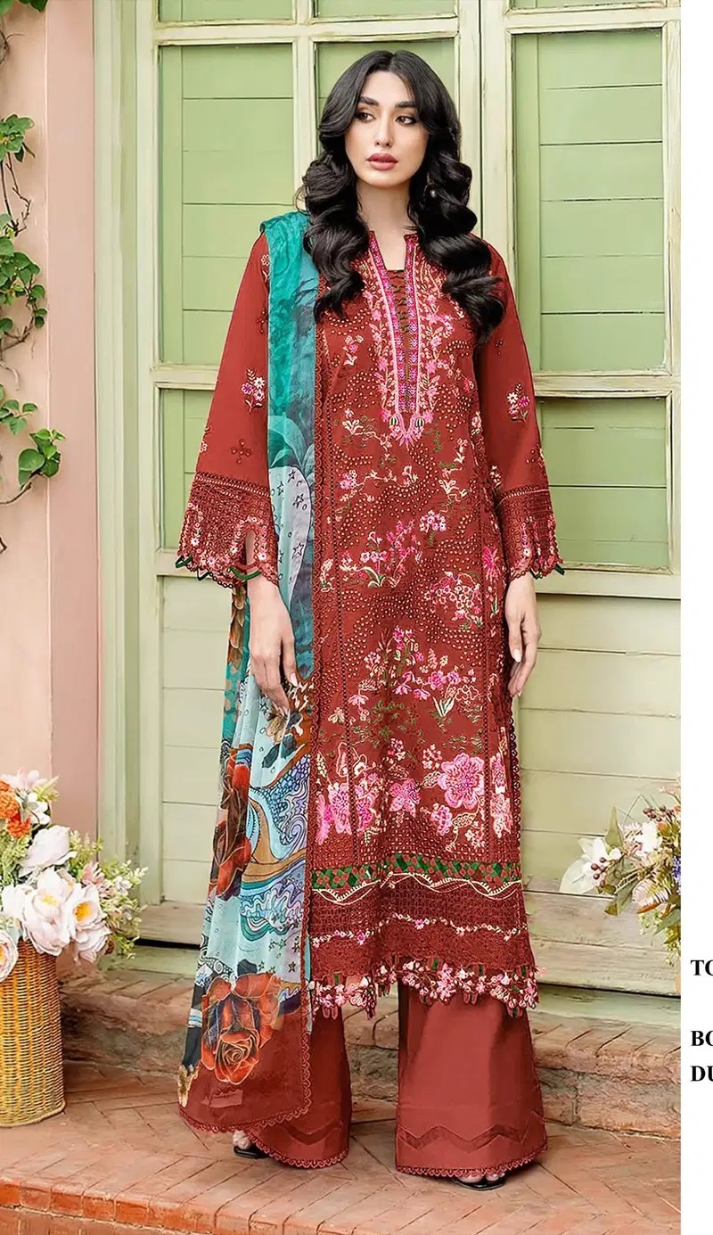 Elan E 17 A To D Cambric Cotton Pakistani Salwar Kameez