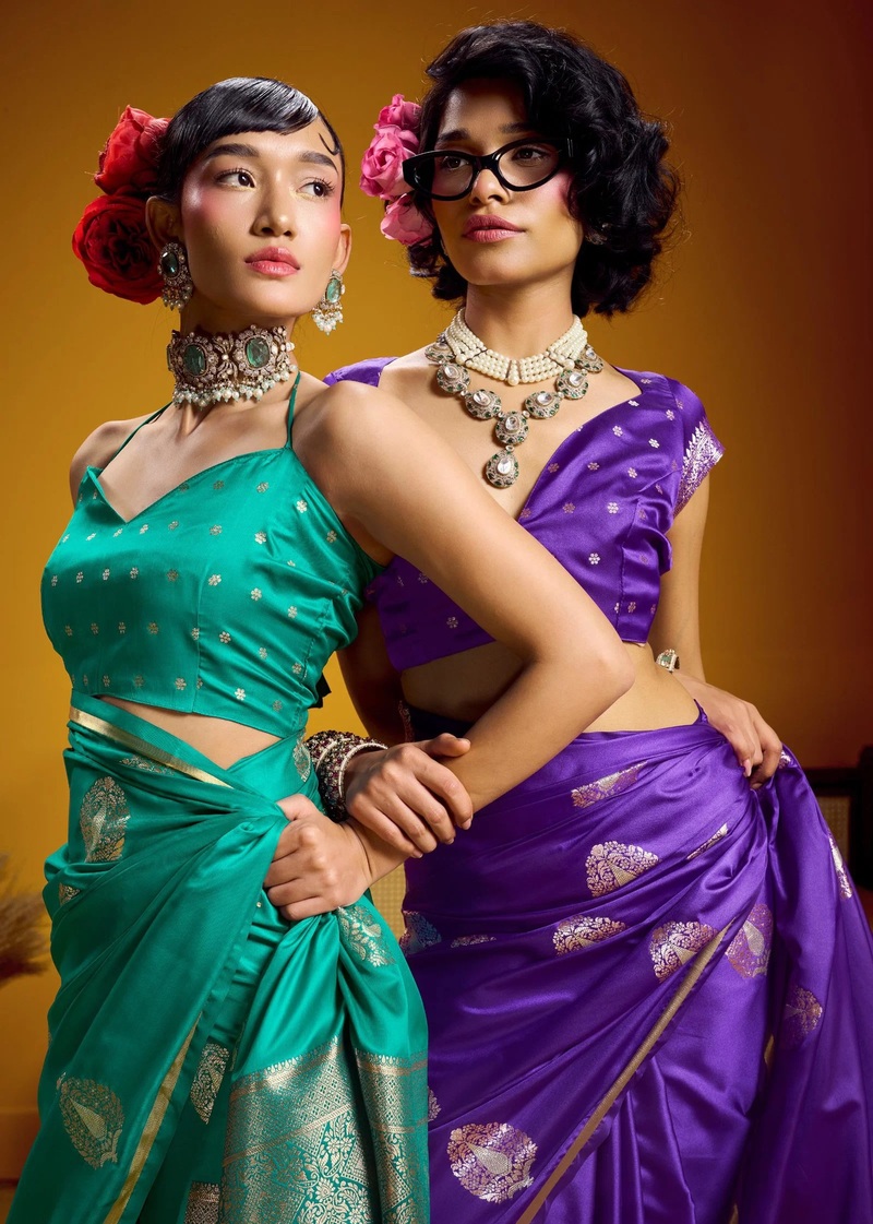 Rajtex Kanthkala Raasa Pure Satin Handloom Saree Collection