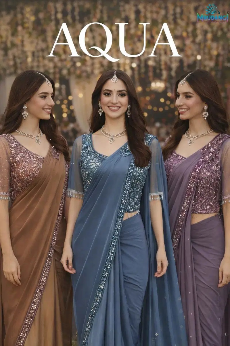 Aqua 66681 To 66683 Lycra Designer Ready To Wear Saree Collection