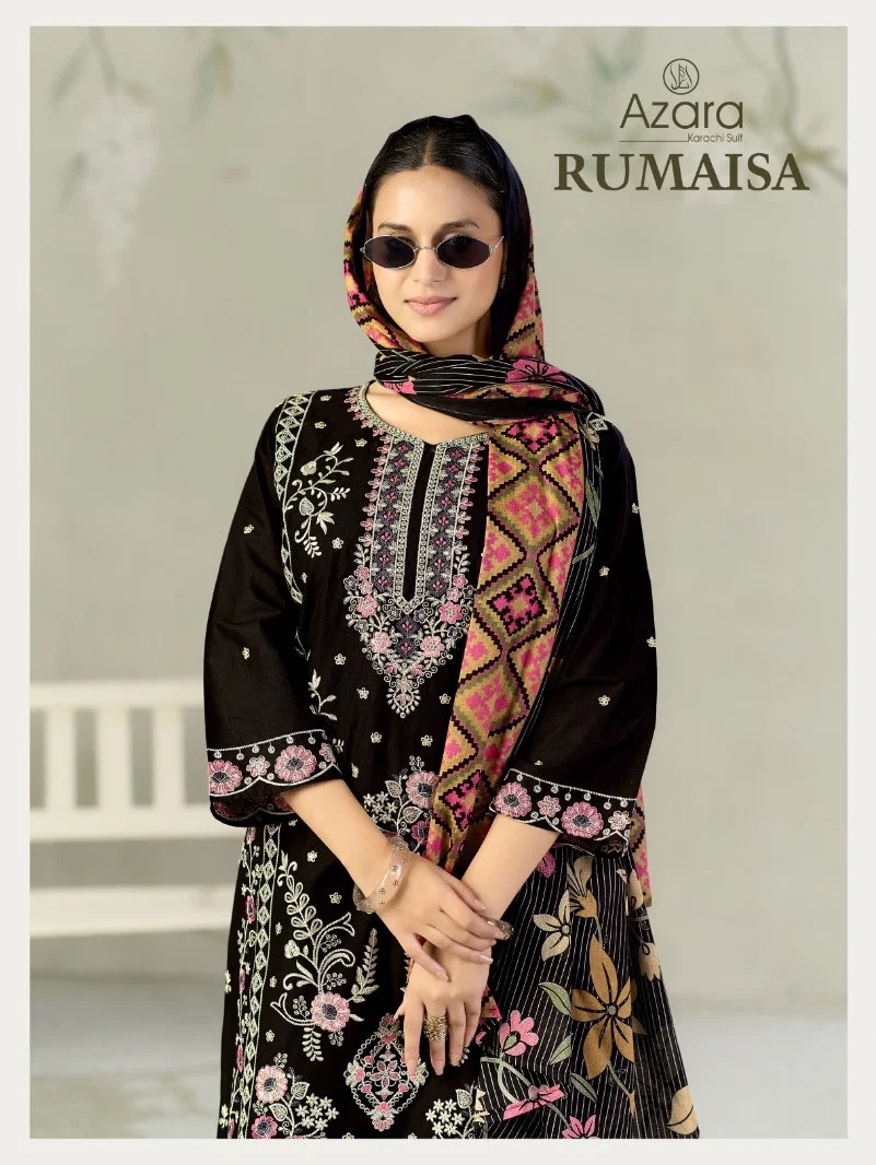 Radhika Azara Rumaisha Lawn Cotton Designer Dress Material
