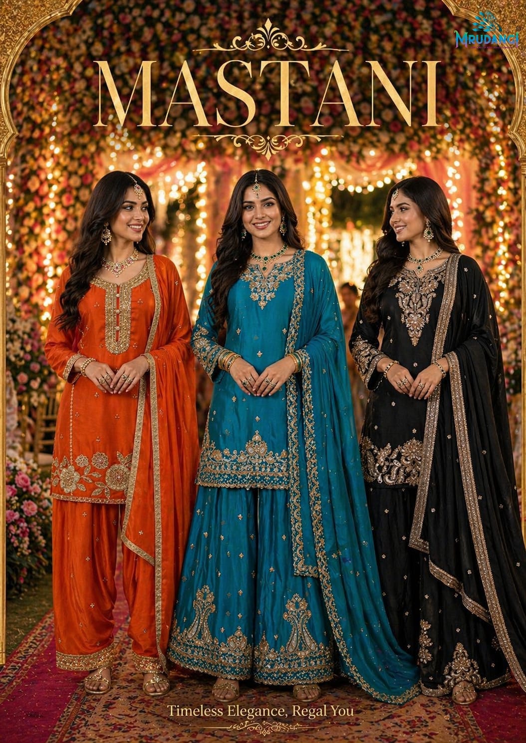 Mrudangi Mastani Chinon Silk Wedding Salwar Kameez