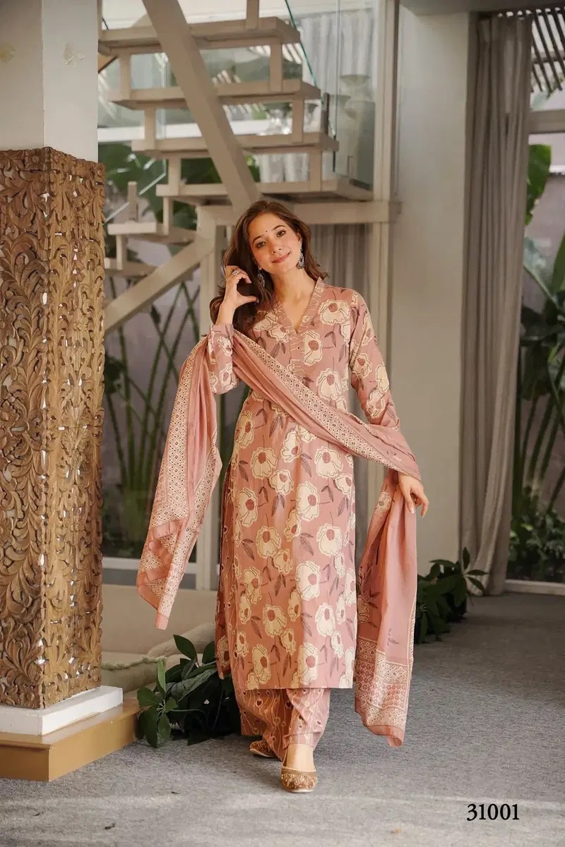 Lucaya Vol 31 Cotton Printed Kurti With Bottom Dupatta