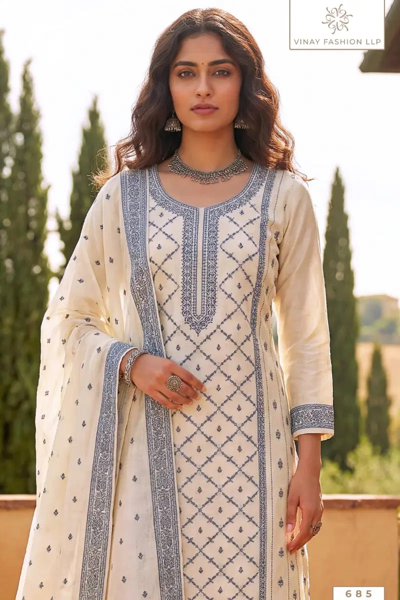Vinay Kuleesh Pearl Viscose Cotton Salwar Kameez Collection