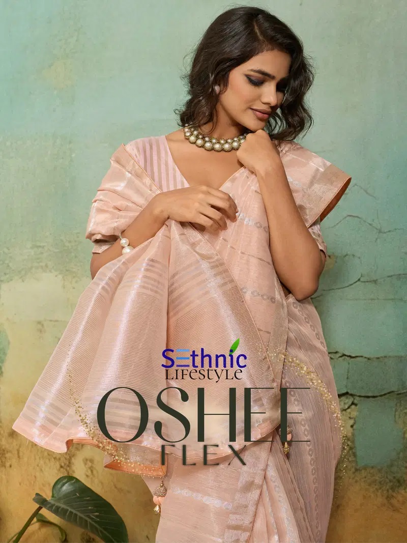 Sethnic Oshee Flex Tissue Linen Blend Saree Wholesale Price