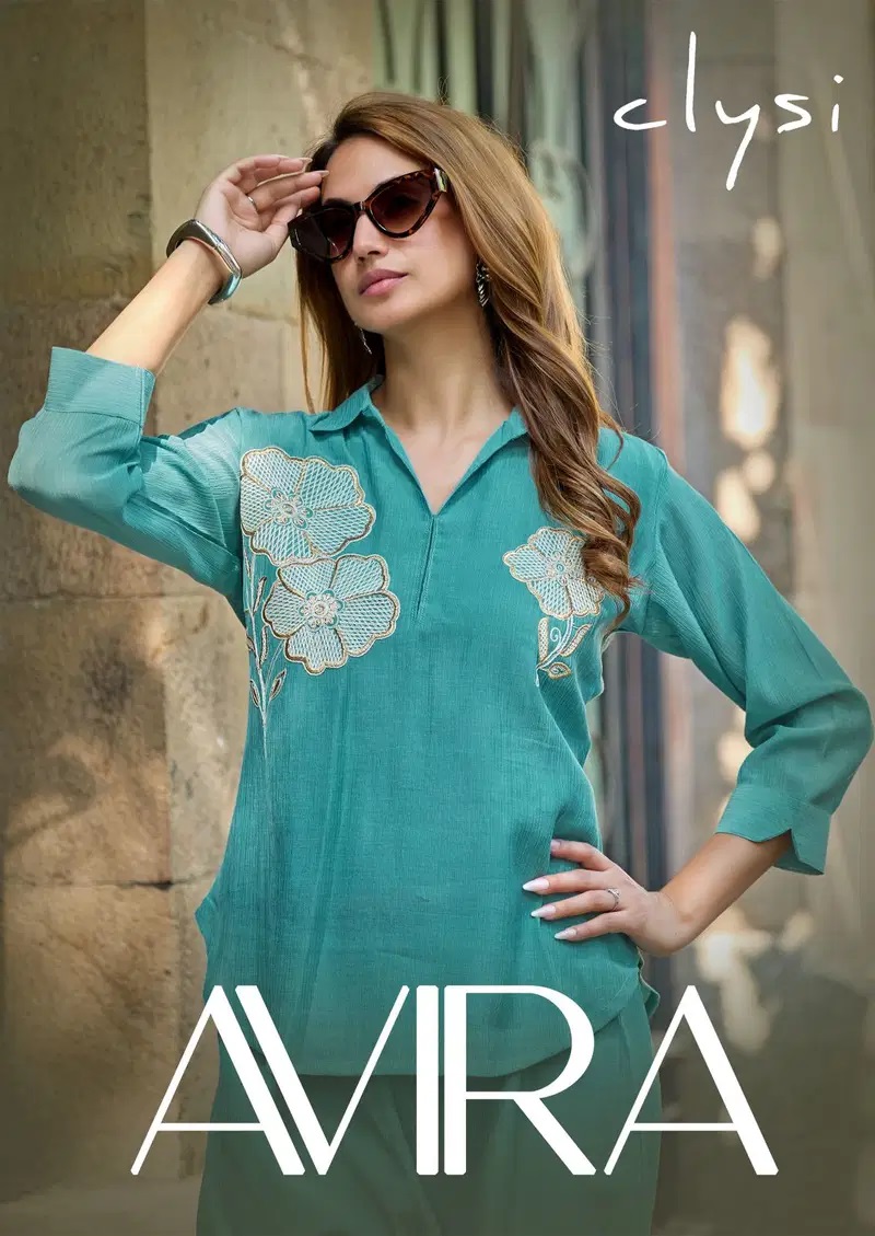 Clysi Avira Viscose Thread Worked Co Ord Set Collection