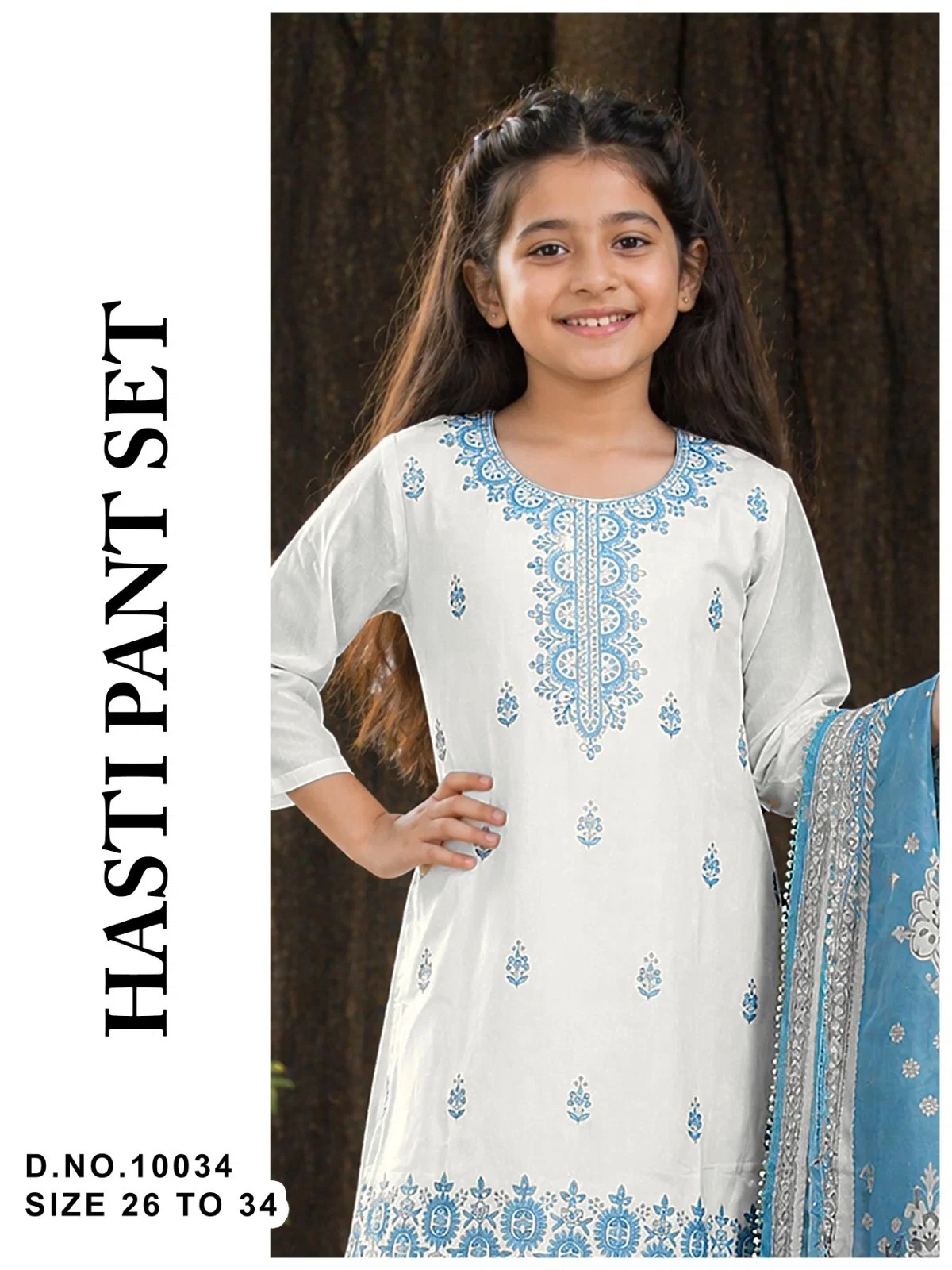 Hasti 10034 Roman Girls Kids Wear Kurti Set Wholesale In India