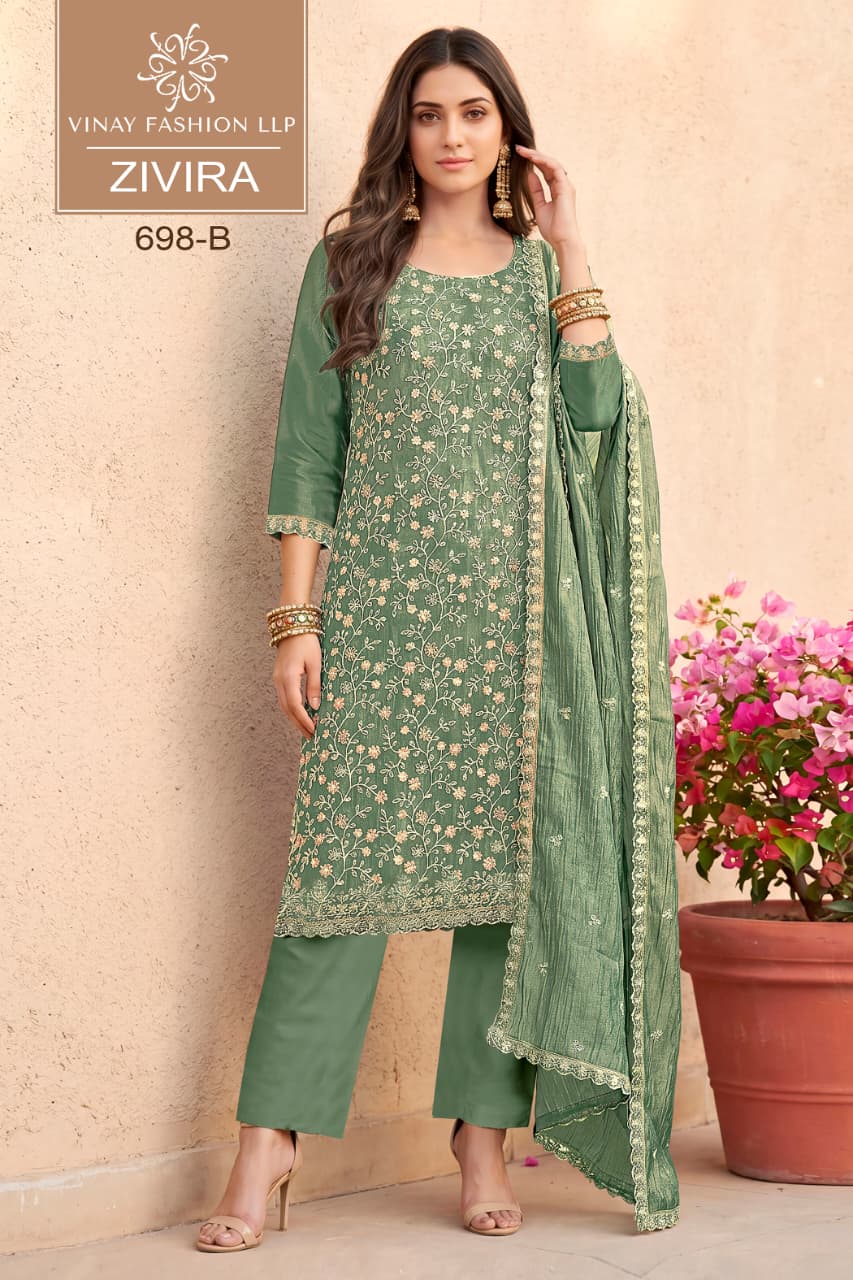 Vinay Zivira Crush Embroidered Salwar Kameez Collection