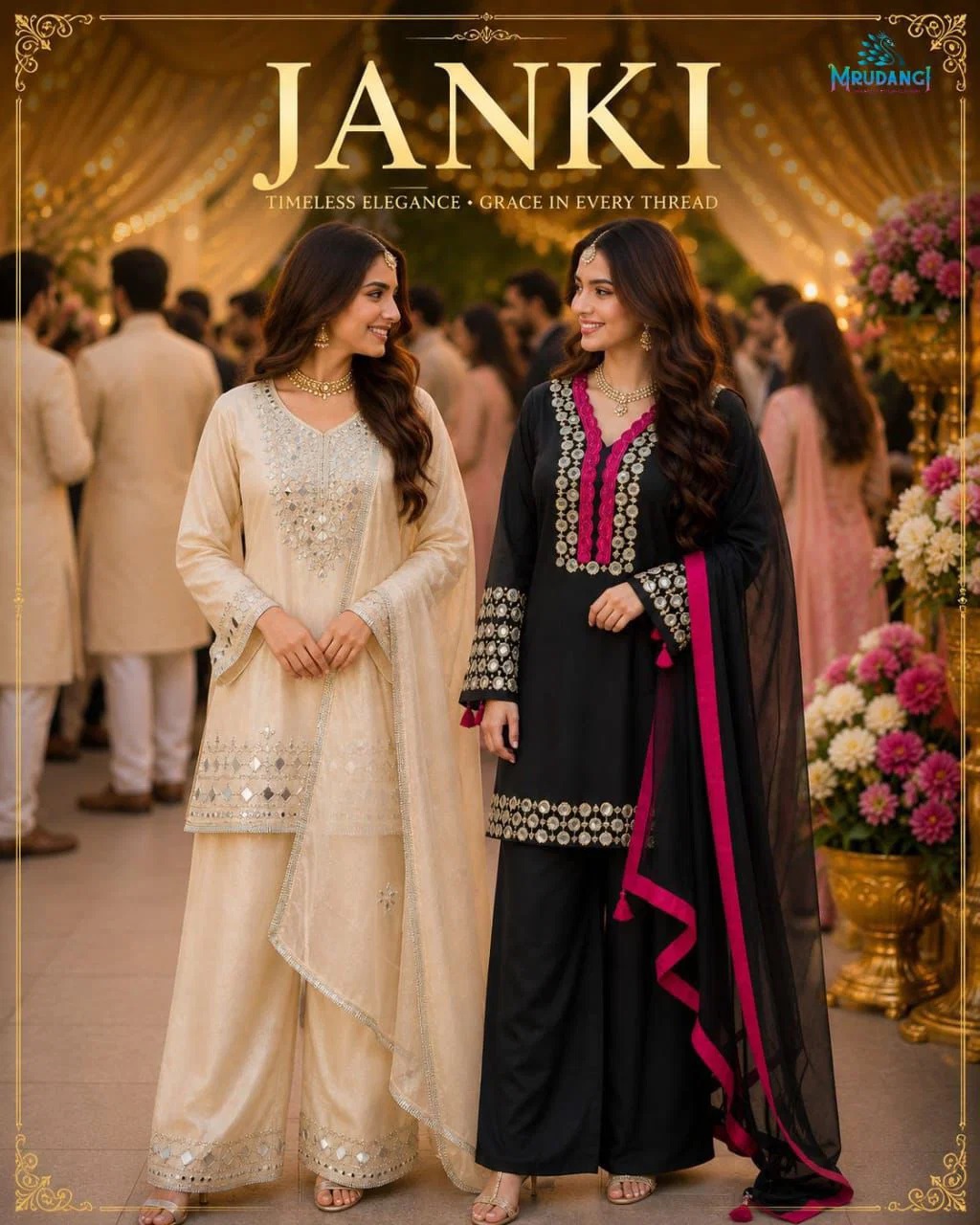 Mrudangi Janki Premium Silk Hand Mirror Salwar Kameez