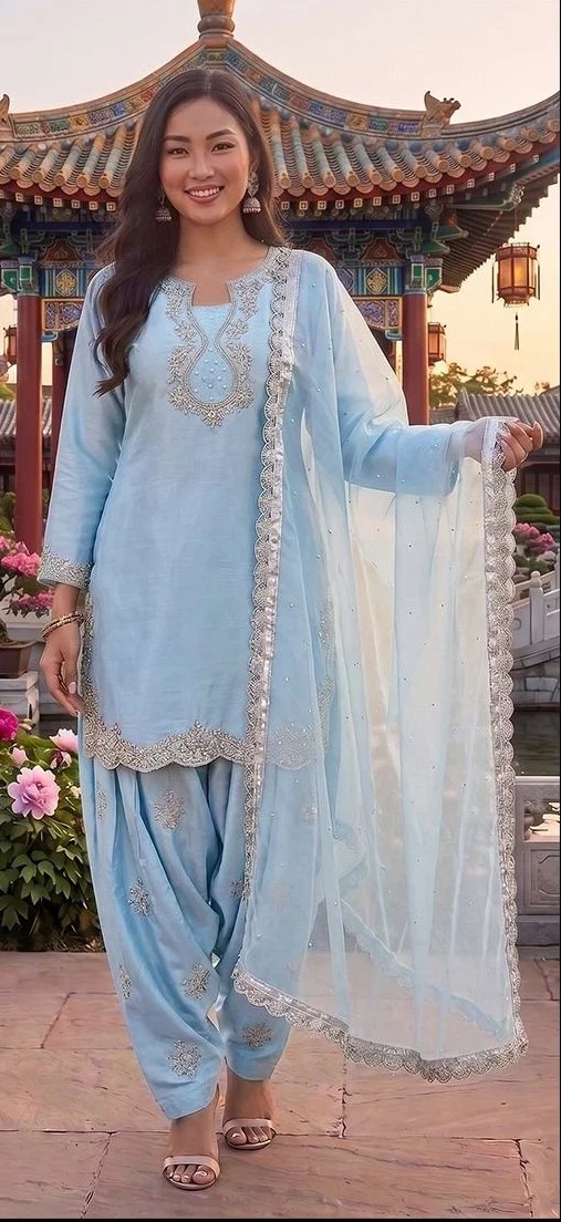 Hoor Tex 820 A To D Moti Worked Readymade Salwar Suits