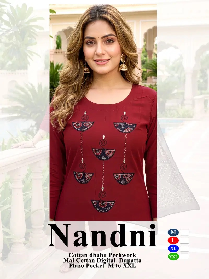 Nandni Vol 2 Cotton Daily Wear Kurti Pant Set With Dupatta