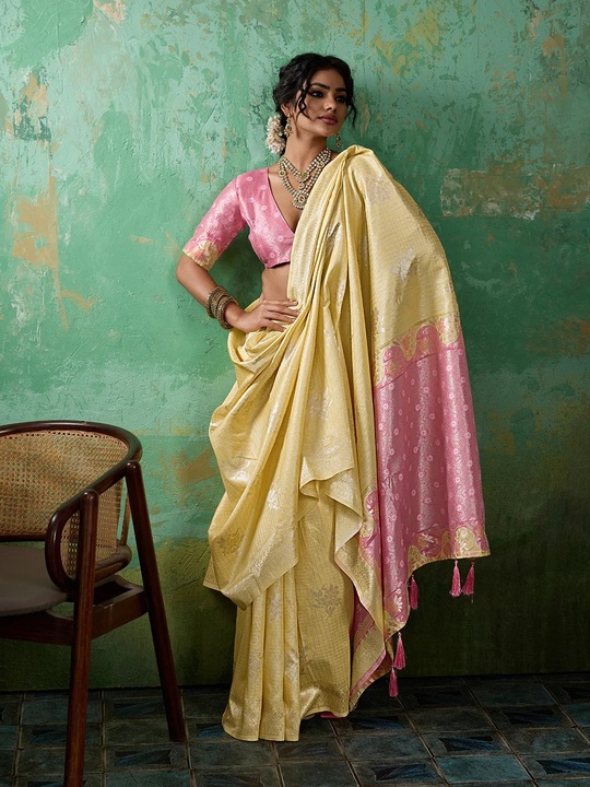 Ast Blossom 1 Soft Linen Cotton Saree Collection
