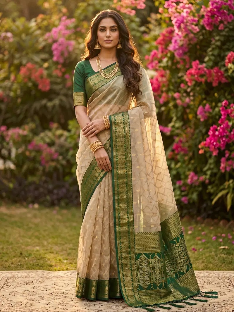Ast Madhvi Traditional Soft Cotton Silk Saree For Women