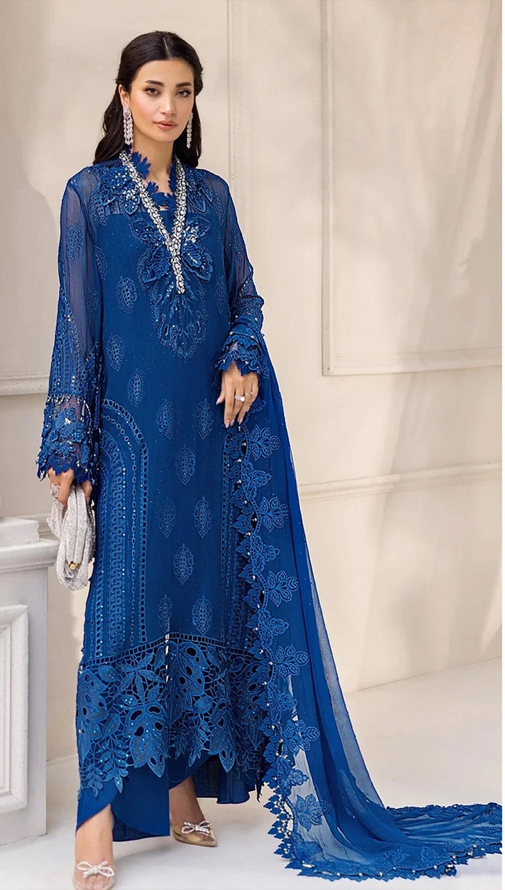 Bilqis B 281 A TO D Chiffon Pakistani Salwar Kameez Collection