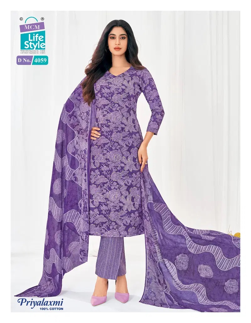 Mcm Priyalaxmi Vol 40 Cotton Printed Dress Material