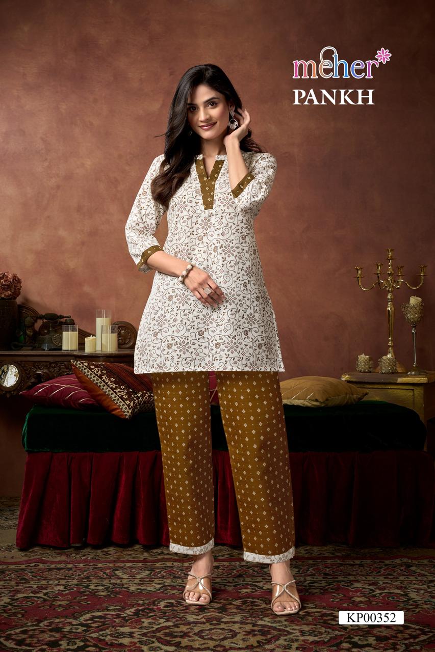 Meher Pankh Ruby Printed Co Ord Set Collection