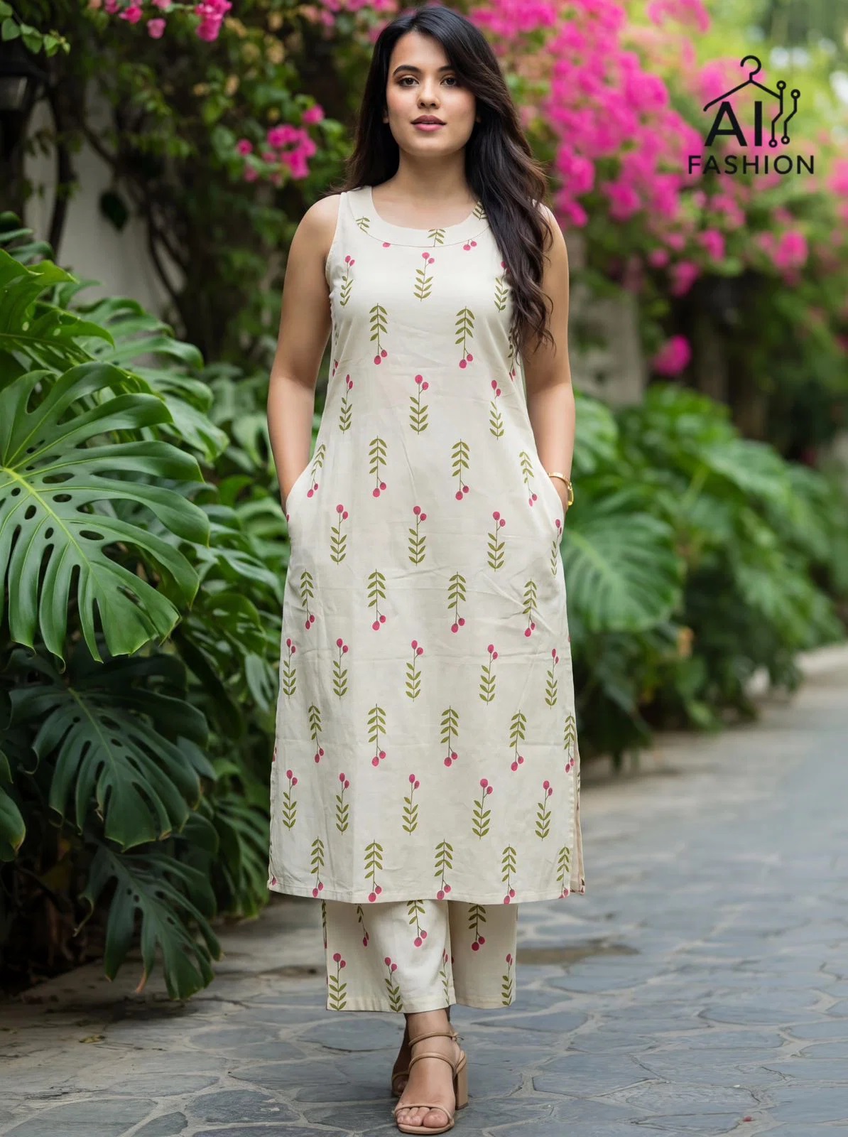 Summer Special 02 Printed Cotton Kurti With Bottom