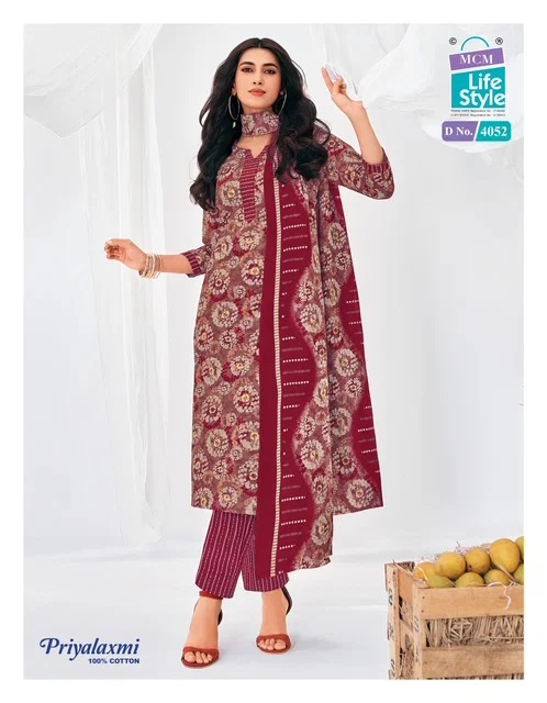 Mcm Priyalaxmi Vol 40 Cotton Printed Readymade Dress Collection