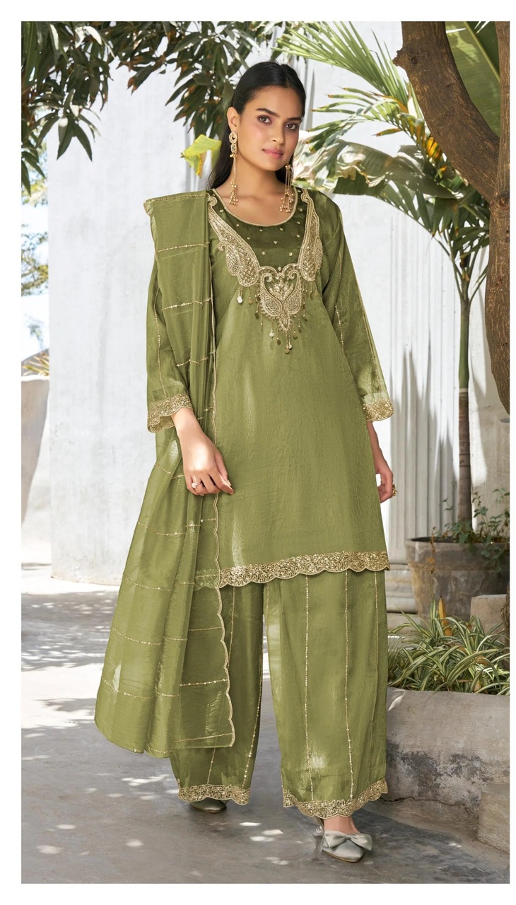 Deepsy D 3487 Salsa Silk Beads And Jardousi Work Salwar Suits
