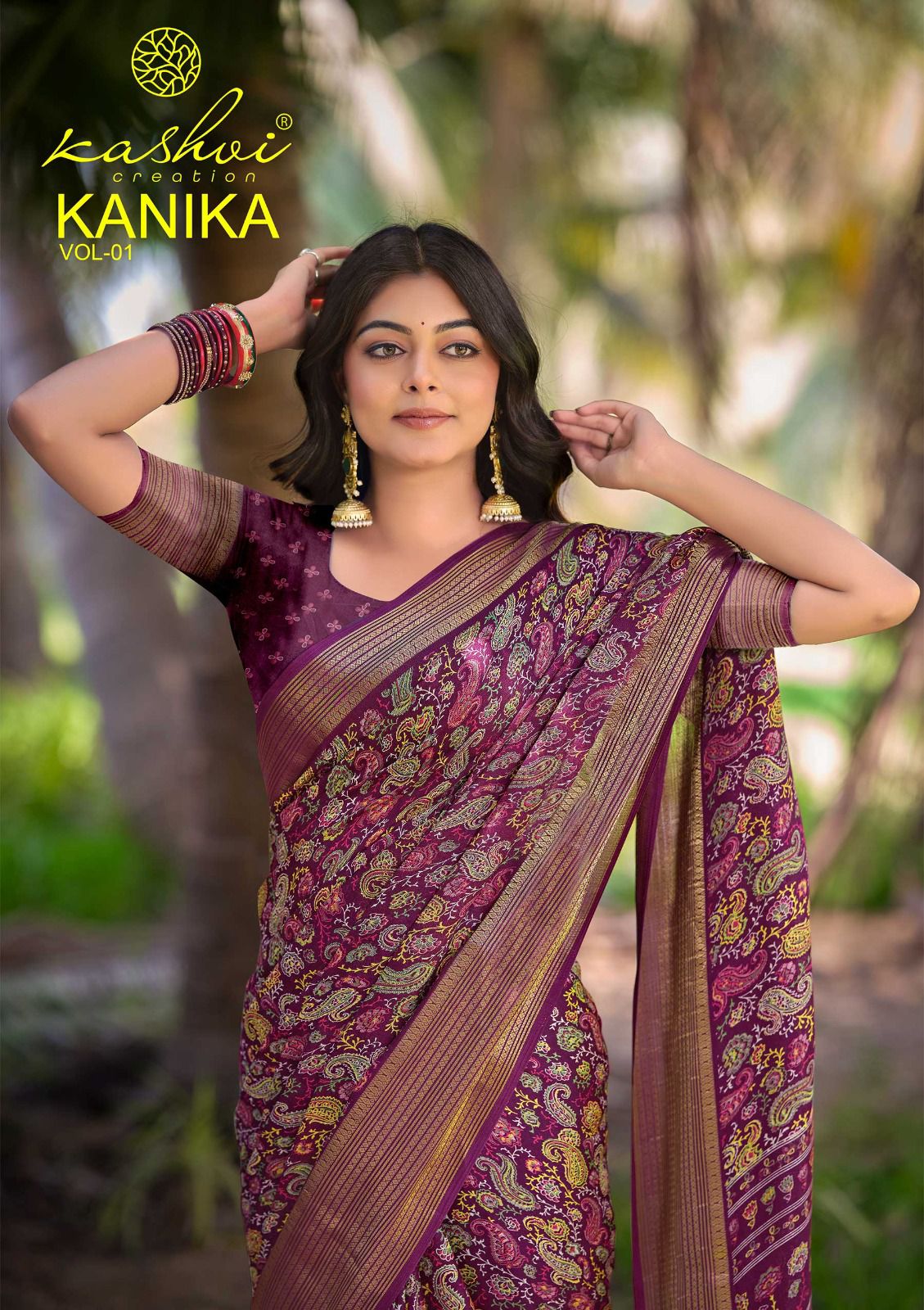 Kashvi Kanika Vol 1 Silk With Zari Border Work Saree Collection