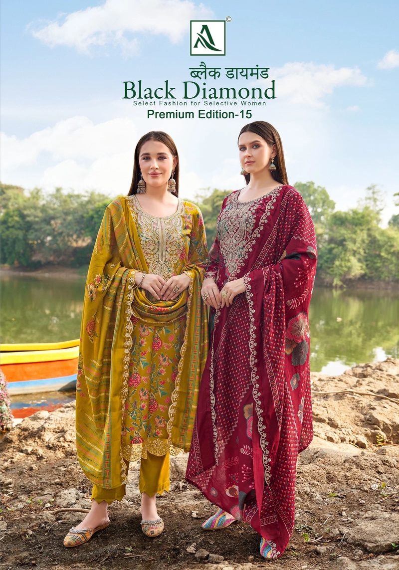 Alok Black Diamond Vol 15 Pure Rayon Printed Dress Material