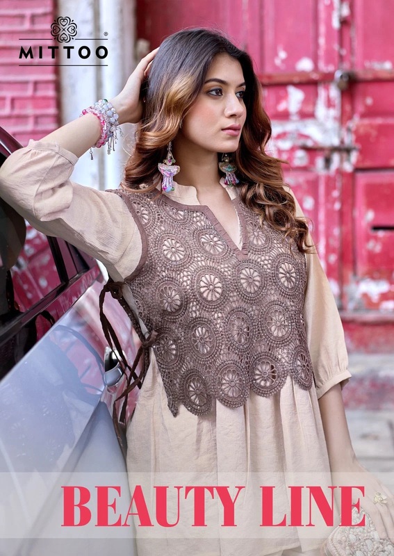 Mittoo Beauty Line Viscose Fancy Top Bottom With Koti