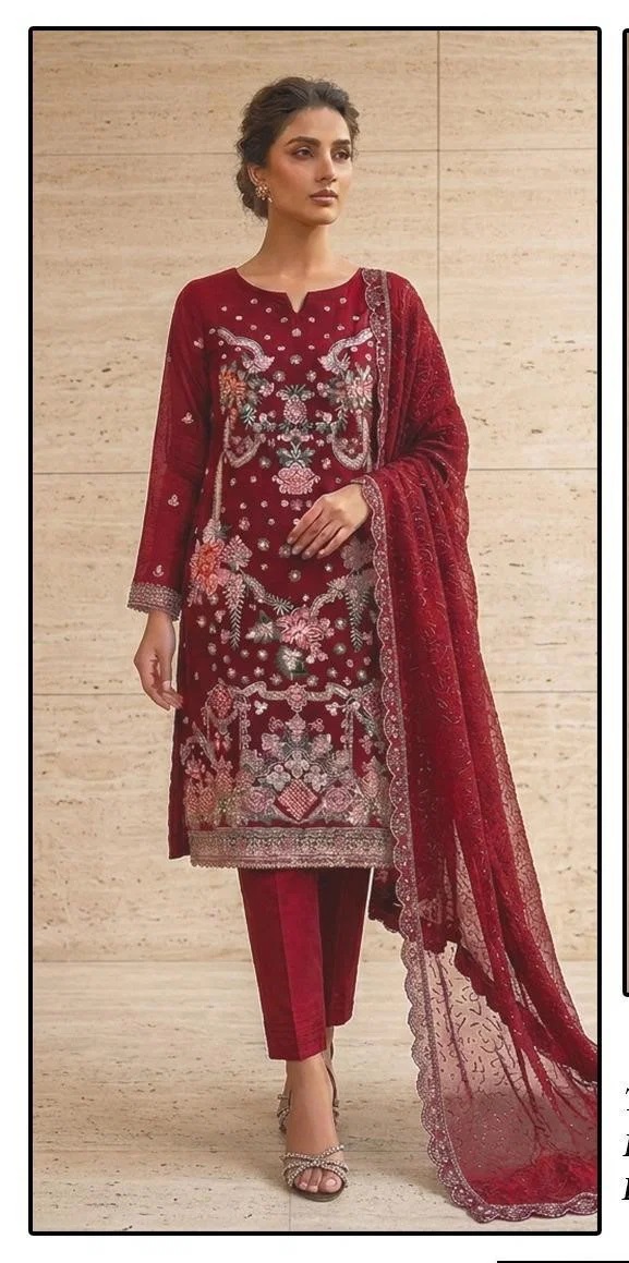 Hoor Tex 636 A To C Chiffon Pakistani Salwar Kameez