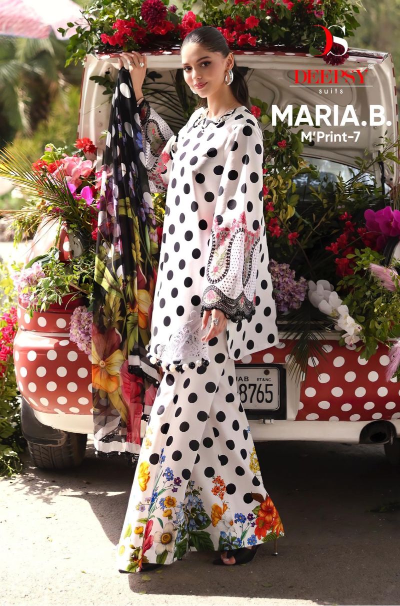 Deepsy Maria B M Print Vol 7 Embroidery Work Pakistani Salwar Suits