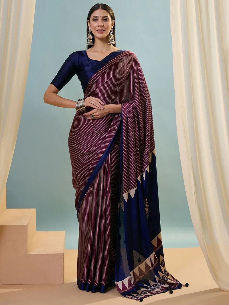 Lux Vol 42 Modal Silk Ajarkh Printed Saree Wholesale Price