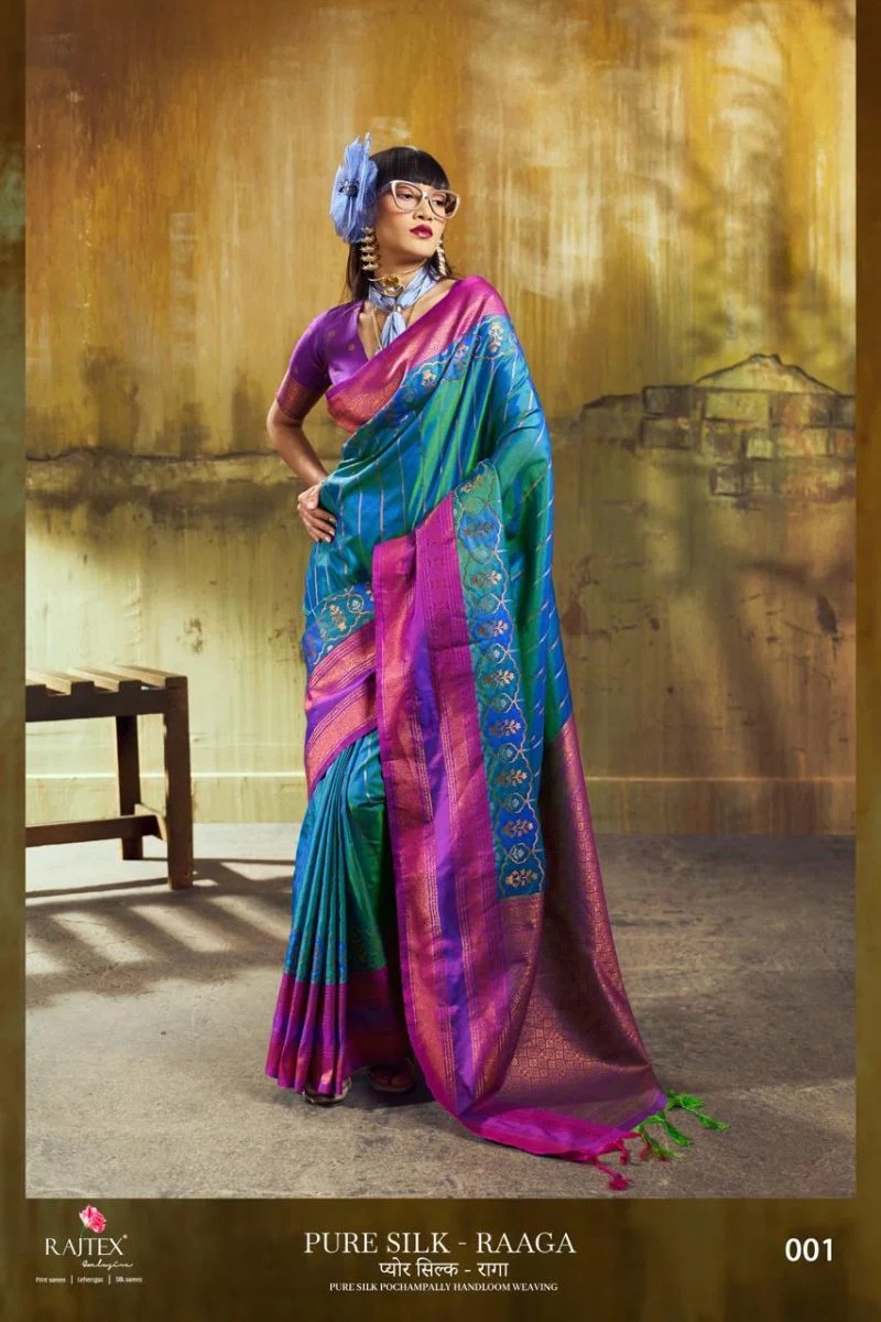 Rajtex Pure Silk Raaga Pochampally Pattu Saree Wholesale Price