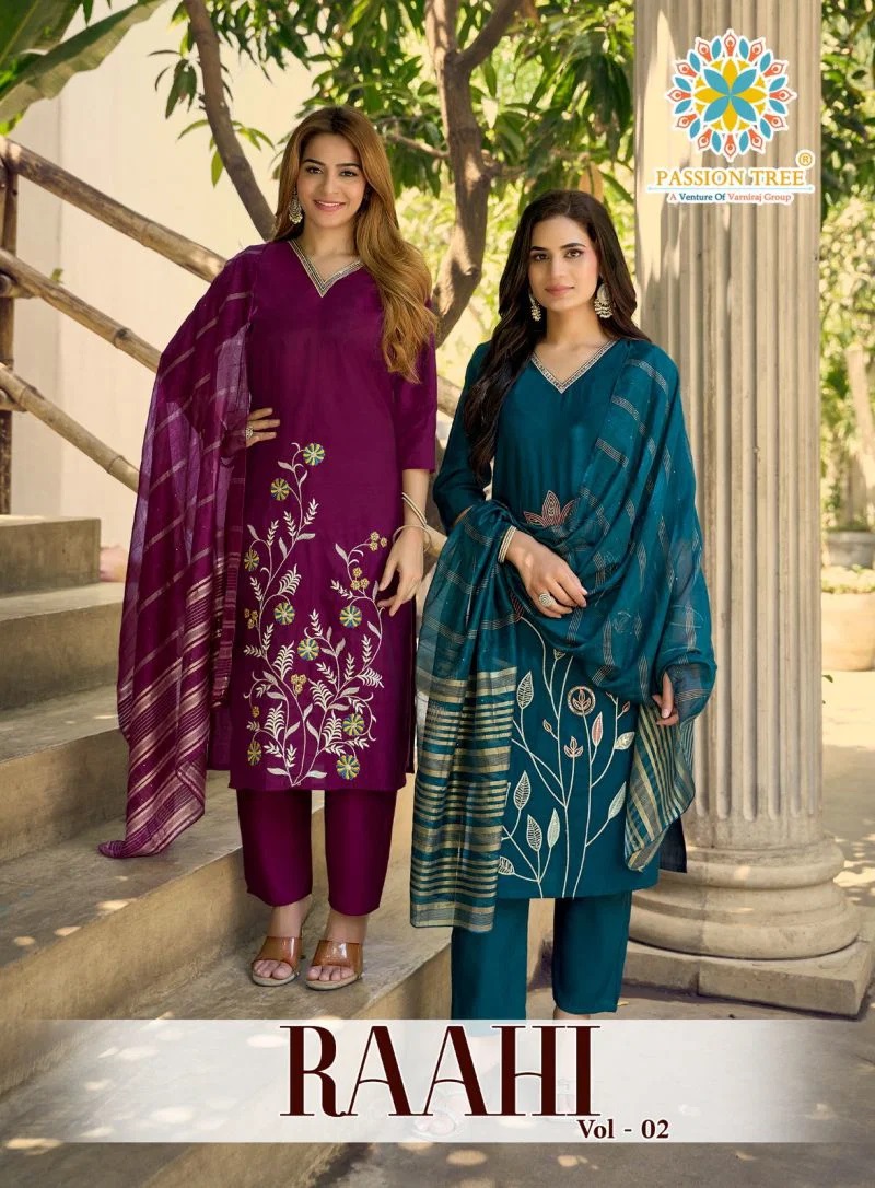 Passion Tree Raahi Vol 2 Roman Silk Ethnic Kurta Sets for Women Online