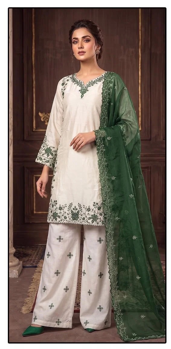 Hoor Tex 857 A To D Roman Glass Silk Pakistani Salwar Kameez