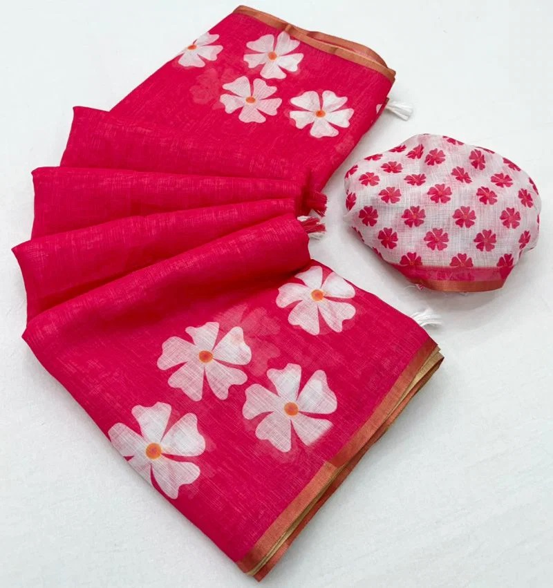 Rajyyog Lisha Soft Cotton Linen Saree Collection