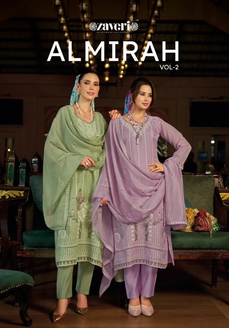 Zaveri Almirah Vol 2 Embroidered Kurti Bottom With Dupatta
