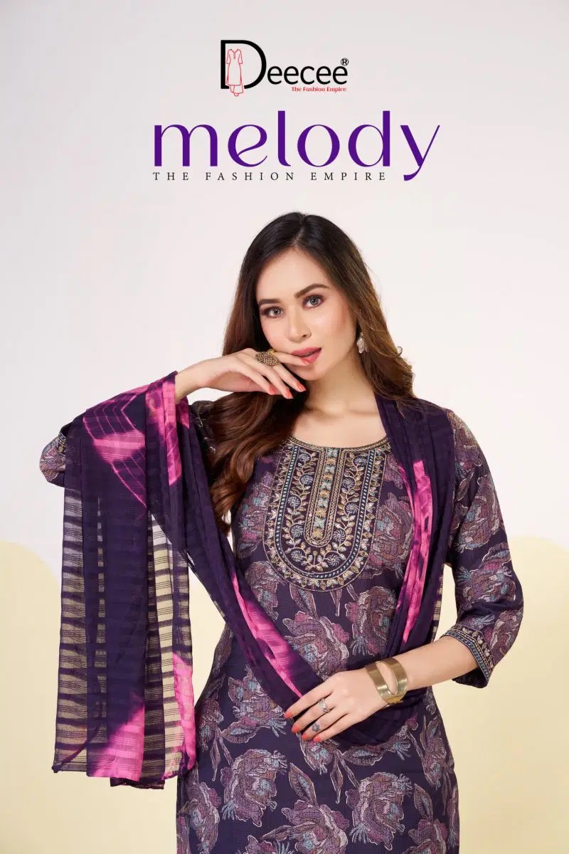 Deecee Melody Barlin Printed Kurti With Bottom Dupatta