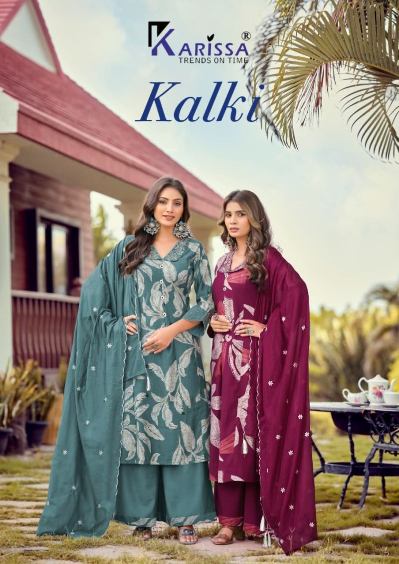 Karissa Kalki Vatican Thread Work Kurti Set With Dupatta