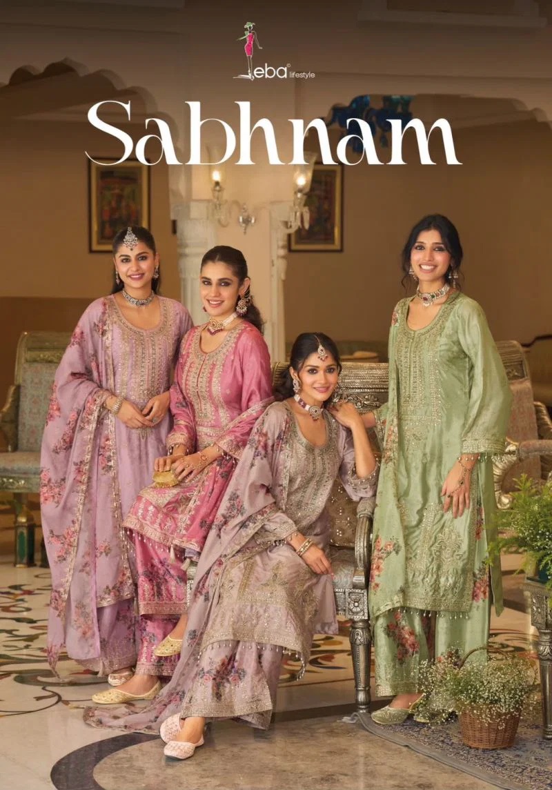 Eba Sabhnam Chinon Heavy Embroiderey Salwar Suits Collection