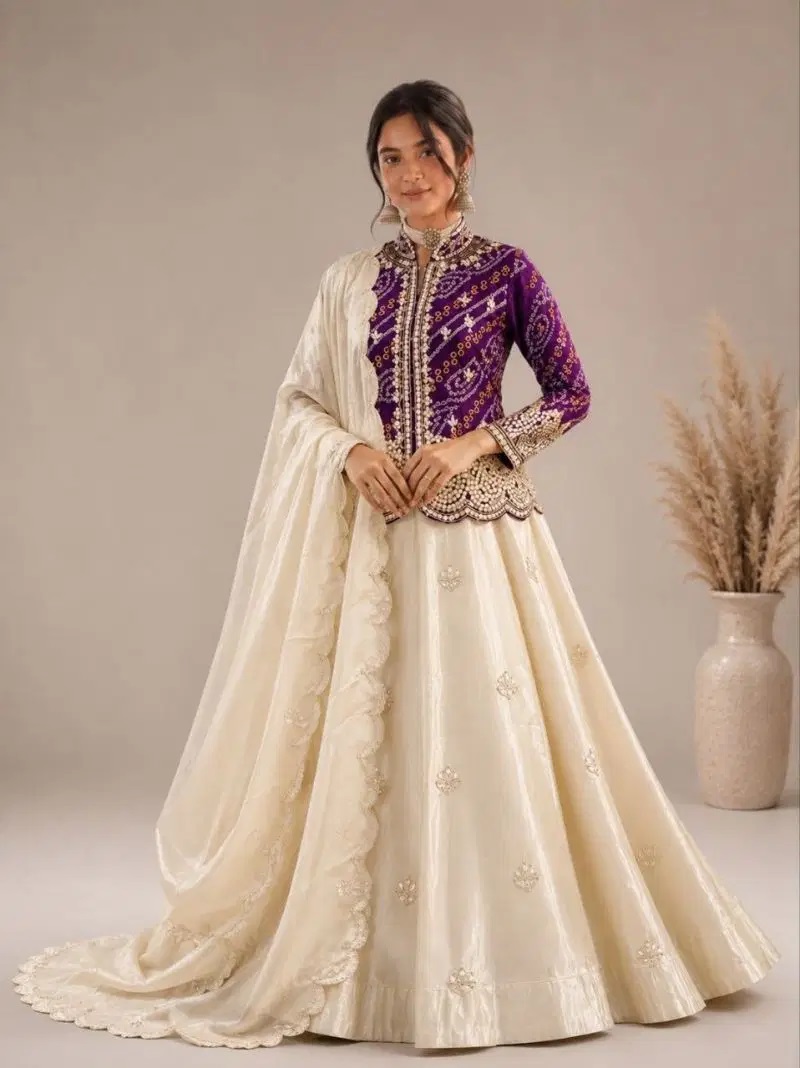 Bt 7162 Sequence Worked Lehenga Jacket With Dupatta