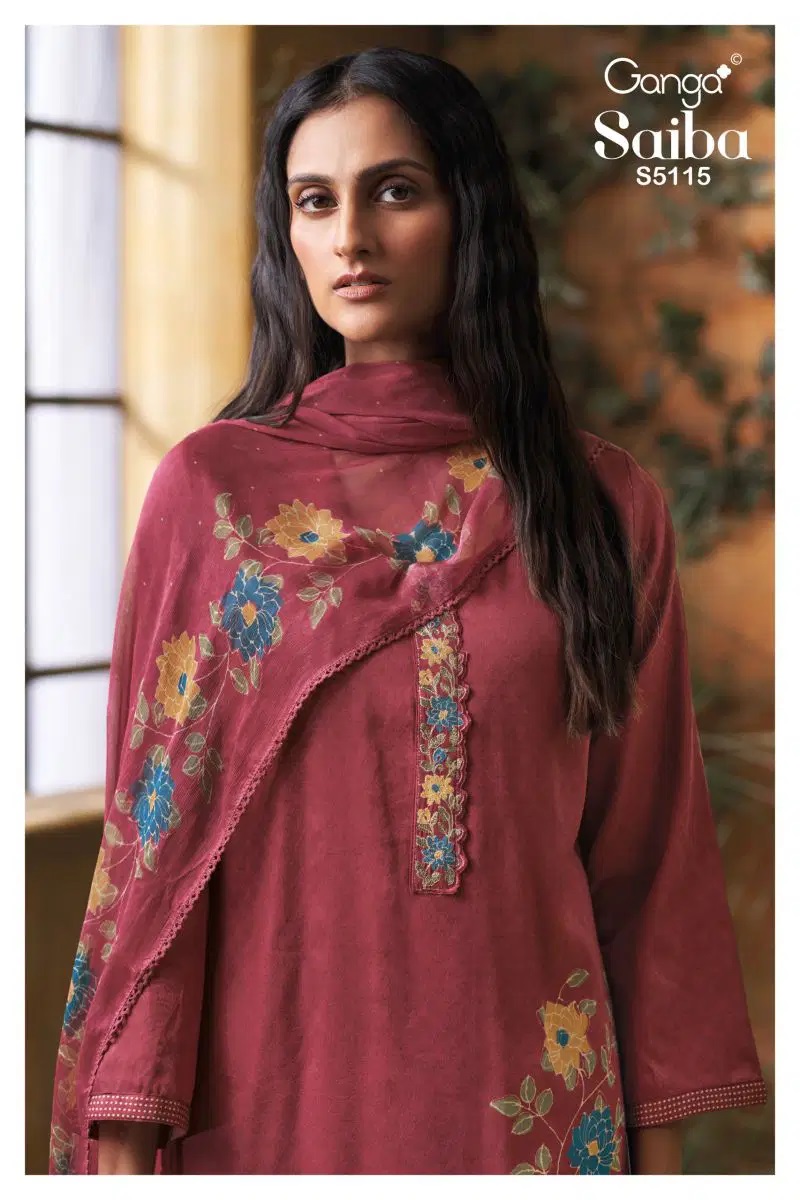 Ganga Saiba 5115 Cotton Embroidered Salwar Kameez Collection