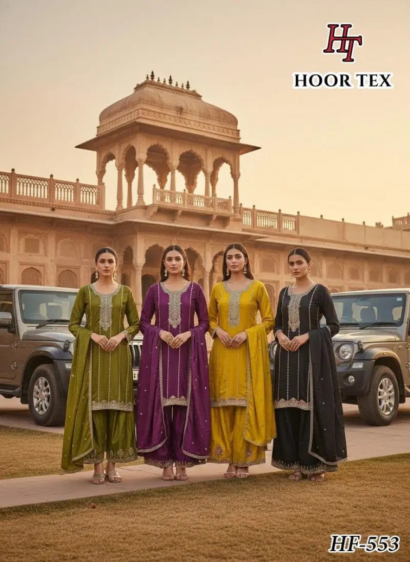Hoor Tex 553 A To D Readymade Embroidered Salwar Kameez Collection