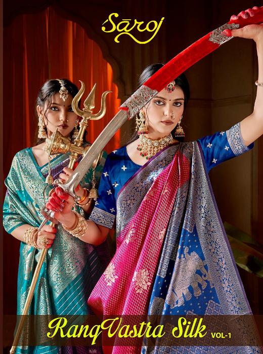 Saroj Rangvastra Silk Vol 1 Lichi Silk Saree Collection