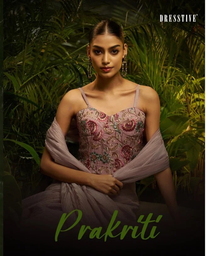 Arya Dresstive Prakriti Premium Pure Tissue Party Wear Ready To Wear Sarees