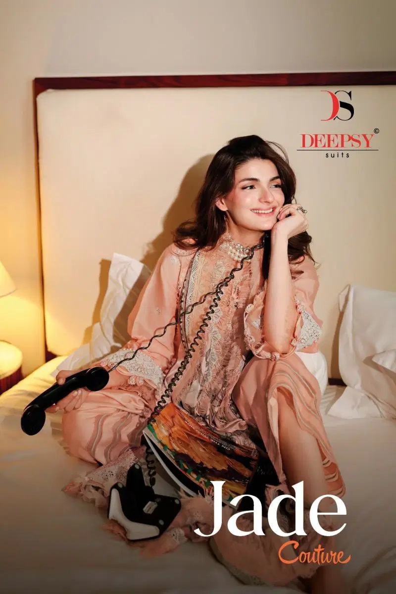 Deepsy Jade Couture Lawn Cotton Patch Work Suits With Chiffon Dupatta