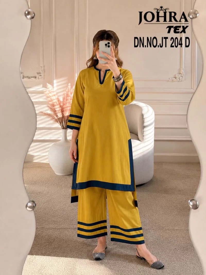 Johra Tex 204 Viscose Rayon Fancy Co Ord Set Collection