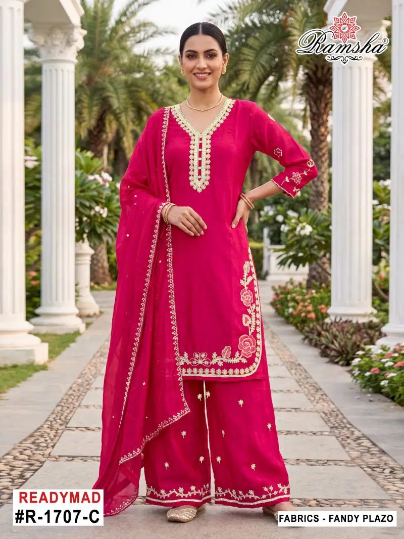 Ramsha R 1707 A To D Beads Work Salwar Kameez