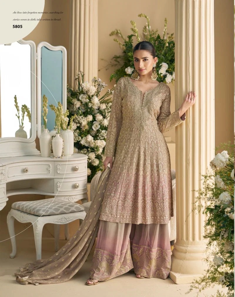 Virasat 5804 And 5805 Faux Georgette Designer Salwar Kameez Collection